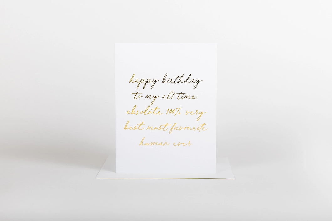 Happy Birthday Favourite Human  Card