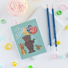 Load image into Gallery viewer, Woodland Kids Birthday Card
