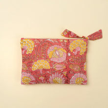 Load image into Gallery viewer, Block Print Pouch, Pink
