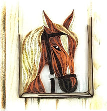 Load image into Gallery viewer, Horse in Stable Quilling Card
