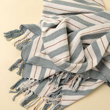Load image into Gallery viewer, Cavendish Cotton Throw, Blue
