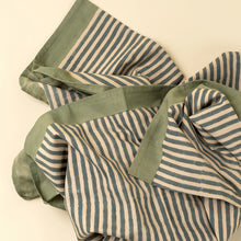 Load image into Gallery viewer, Sea Stripe Block Print Tablecloth
