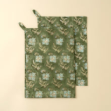 Load image into Gallery viewer, Elowen Block Print Tea Towel
