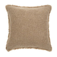 Load image into Gallery viewer, Fringed Boucle Pillow, Warm Sand, 20x20"
