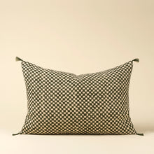 Load image into Gallery viewer, Block Print Check Pillow, Green
