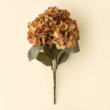 Load image into Gallery viewer, Autumn Hydrangea Spray, Burnt Orange
