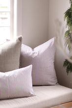 Load image into Gallery viewer, Black Ticking Cushion, 24x24"
