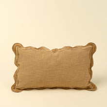 Load image into Gallery viewer, Velvet Scallop Cushion, Gold, 21x12"
