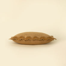 Load image into Gallery viewer, Velvet Scallop Cushion, Gold, 21x12"
