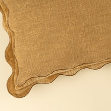 Load image into Gallery viewer, Velvet Scallop Cushion, Gold, 21x12"

