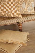 Load image into Gallery viewer, Velvet Scallop Cushion, Gold, 21x12"
