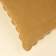 Load image into Gallery viewer, Corduroy Scallop Pillow, Gold, 20x20"
