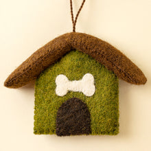 Load image into Gallery viewer, Dog House Felt Ornament, Green
