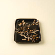 Load image into Gallery viewer, Golden Olive Enamel Tray
