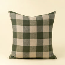 Load image into Gallery viewer, Hawthorne Gingham Cushion, Green, 24x24"
