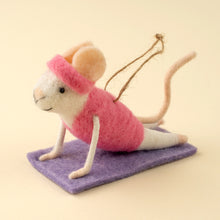 Load image into Gallery viewer, Yoga Yolanda Felt Mouse Ornament
