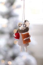 Load image into Gallery viewer, Teacher Tilda Felt Mouse Ornament
