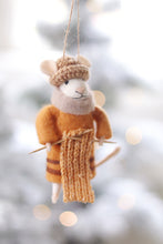 Load image into Gallery viewer, Knitting Nellie Felt Mouse Ornament
