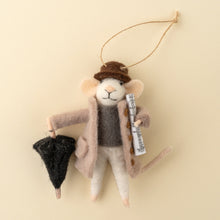 Load image into Gallery viewer, Rainy Day Ralph Felt Mouse Ornament
