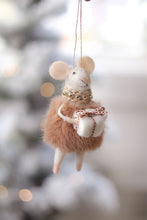 Load image into Gallery viewer, Gifting Gloria Felt Mouse Ornament
