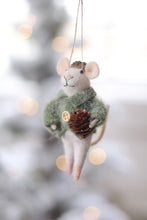 Load image into Gallery viewer, Pinecone Paul Felt Mouse Ornament
