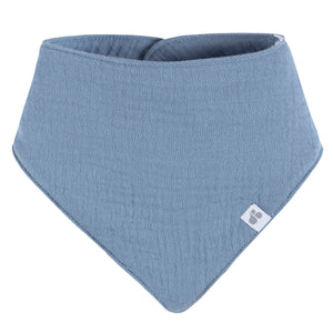 Muslin Bandana Bibs, Blue 4 Pack