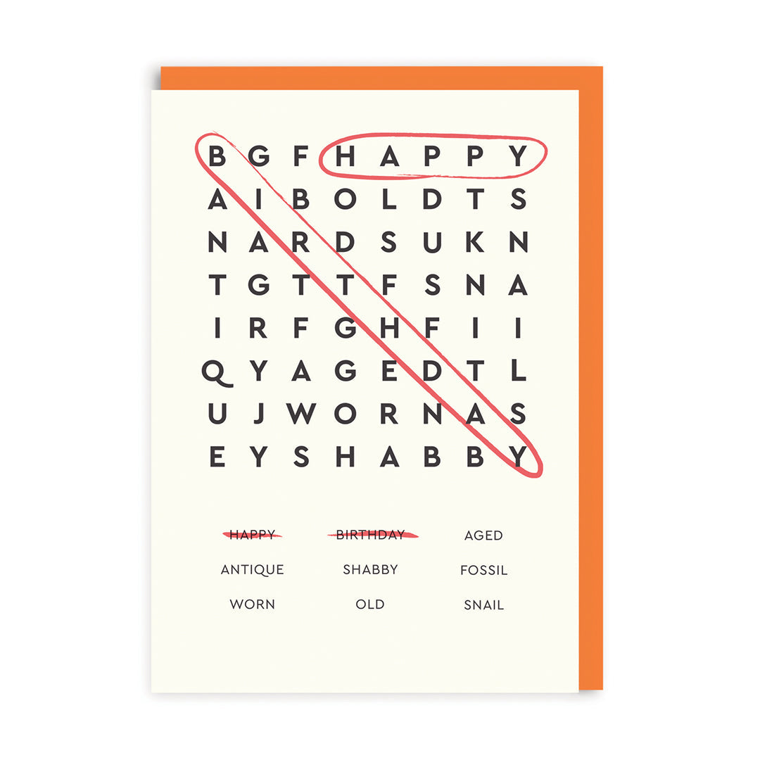 Find That Happy Birthday Word Search Card – Seasons Home & Gift