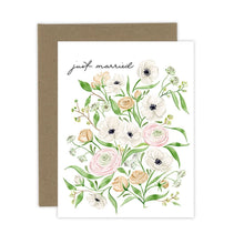 Load image into Gallery viewer, Just Married Flower Card
