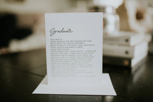 Letter to Graduate Card