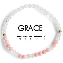 Load image into Gallery viewer, Morse Code Bracelet | GRACE, Rose Quartz
