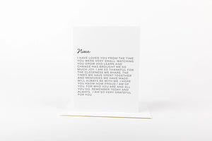 Dear Niece Card