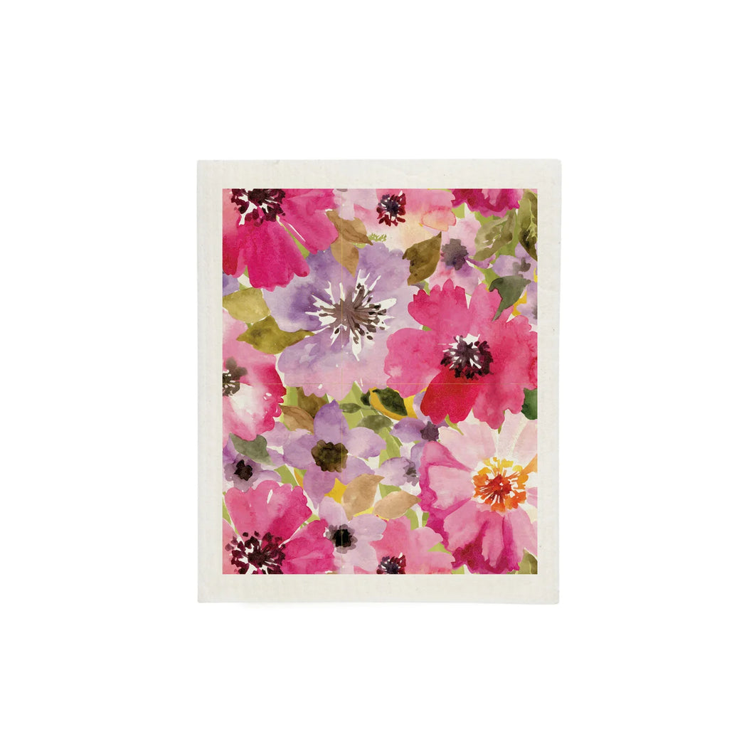 Pink Daisy Sponge Cloth