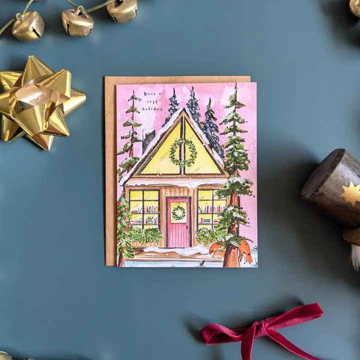 Holiday Cozy Cabin Card
