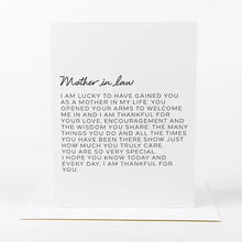 Load image into Gallery viewer, Dear Mother-in-Law Card
