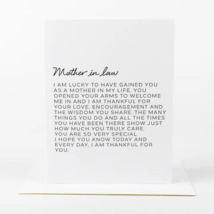 Dear Mother-in-Law Card