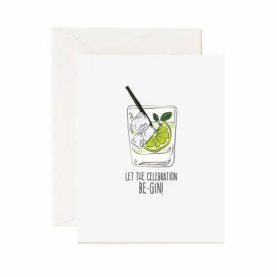 Let the Celebration Be-Gin Card