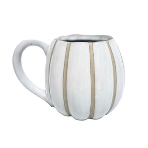 White + Taupe Pumpkin Mug