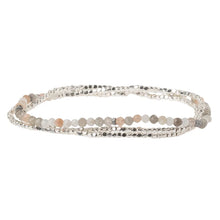 Load image into Gallery viewer, Delicate Stone Necklace/ Bracelet- Moonstone &amp; Silver
