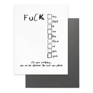 Fuck It Birthday Card