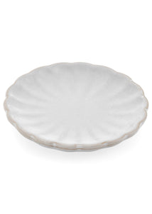 White Scalloped Plate