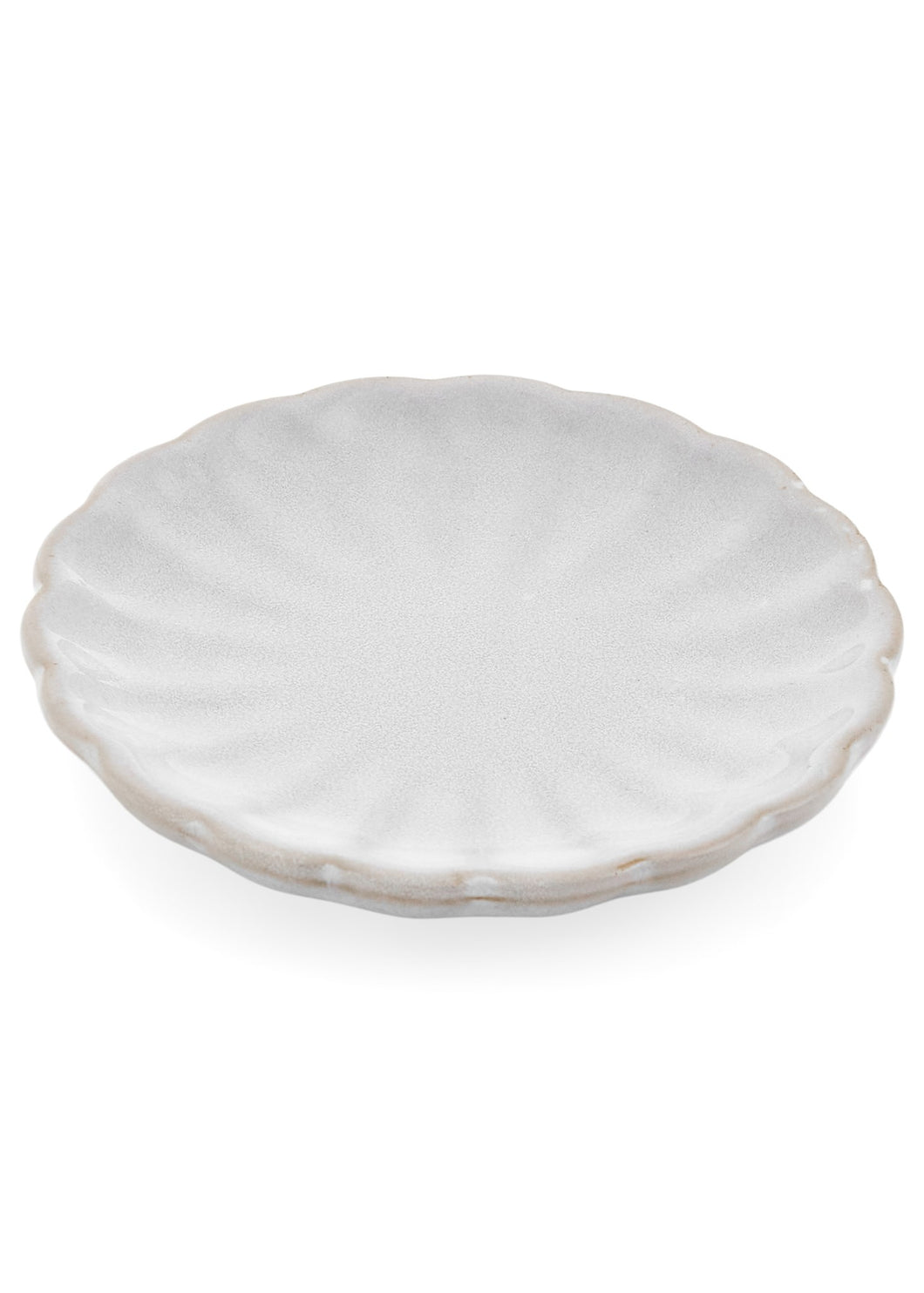 White Scalloped Plate