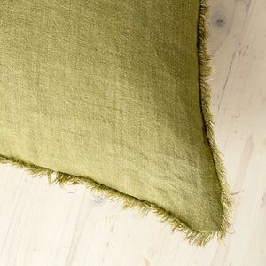 Kelp Lina Linen Cushion, 24 x 24'