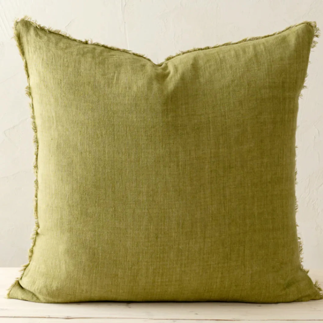 Kelp Lina Linen Cushion, 24 x 24'