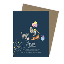 Load image into Gallery viewer, Party Cat Cake Birthday Card

