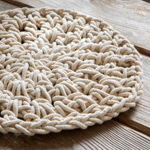 Load image into Gallery viewer, Natural Knotted Trivet
