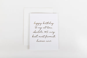 Happy Birthday Favourite Human  Card