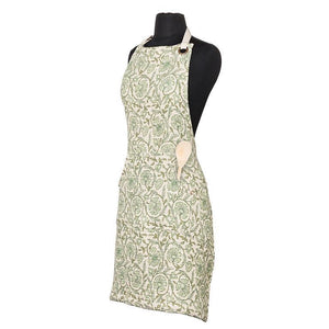Evelyn Green Floral Apron