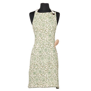 Evelyn Green Floral Apron