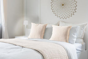 Beige Overstitch Pillow