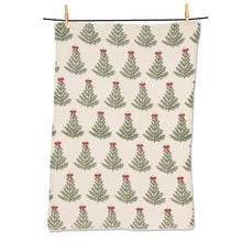 Load image into Gallery viewer, Christmas Tree with Bows Waffle Kitchen Towel
